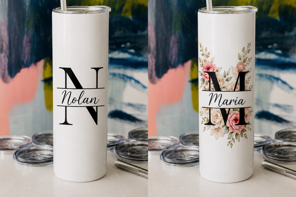 Personalized 20 oz Stainless Steel Tumbler | Custom Name Tumbler | Custom Gift | Bridesmaid Gift | Teacher Gift
