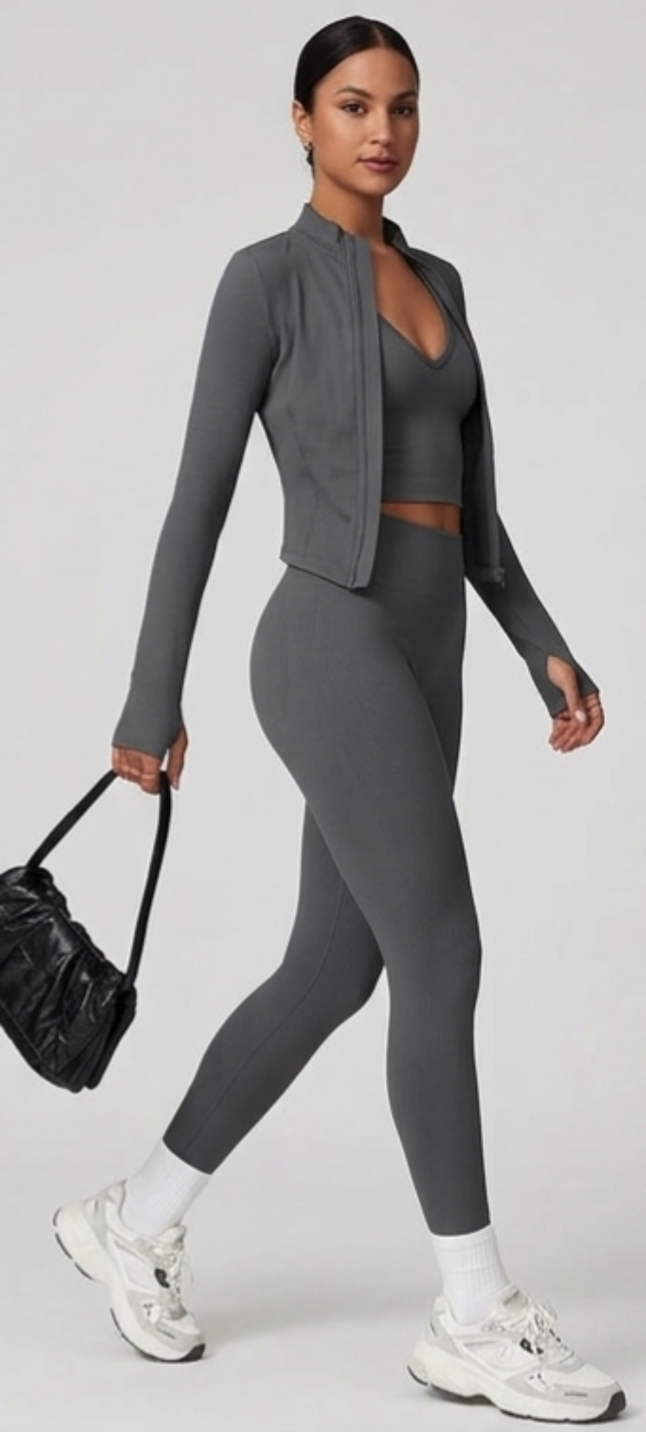 Women’s Seamless Activewear Set – 3 Piece Gym Outfit
