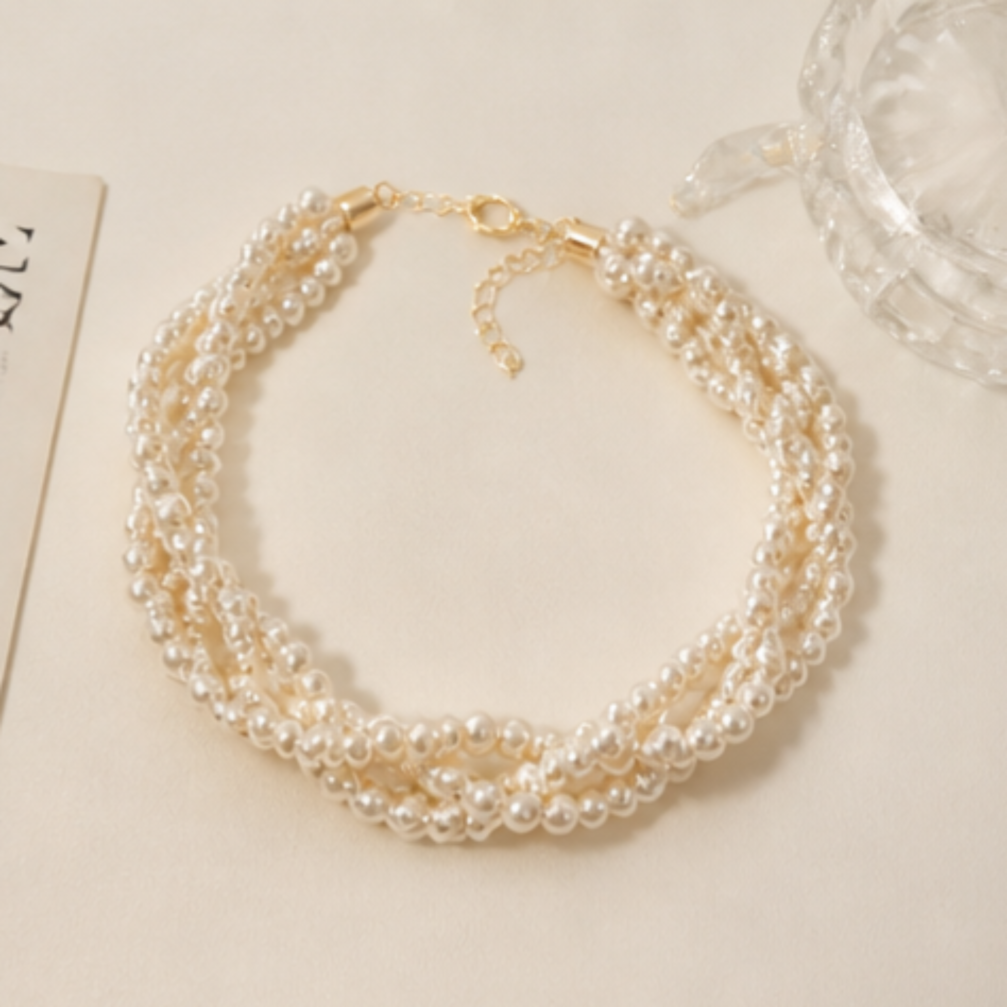 Elegant Pearl Choker Necklace for Women | Vintage Beaded Jewelry