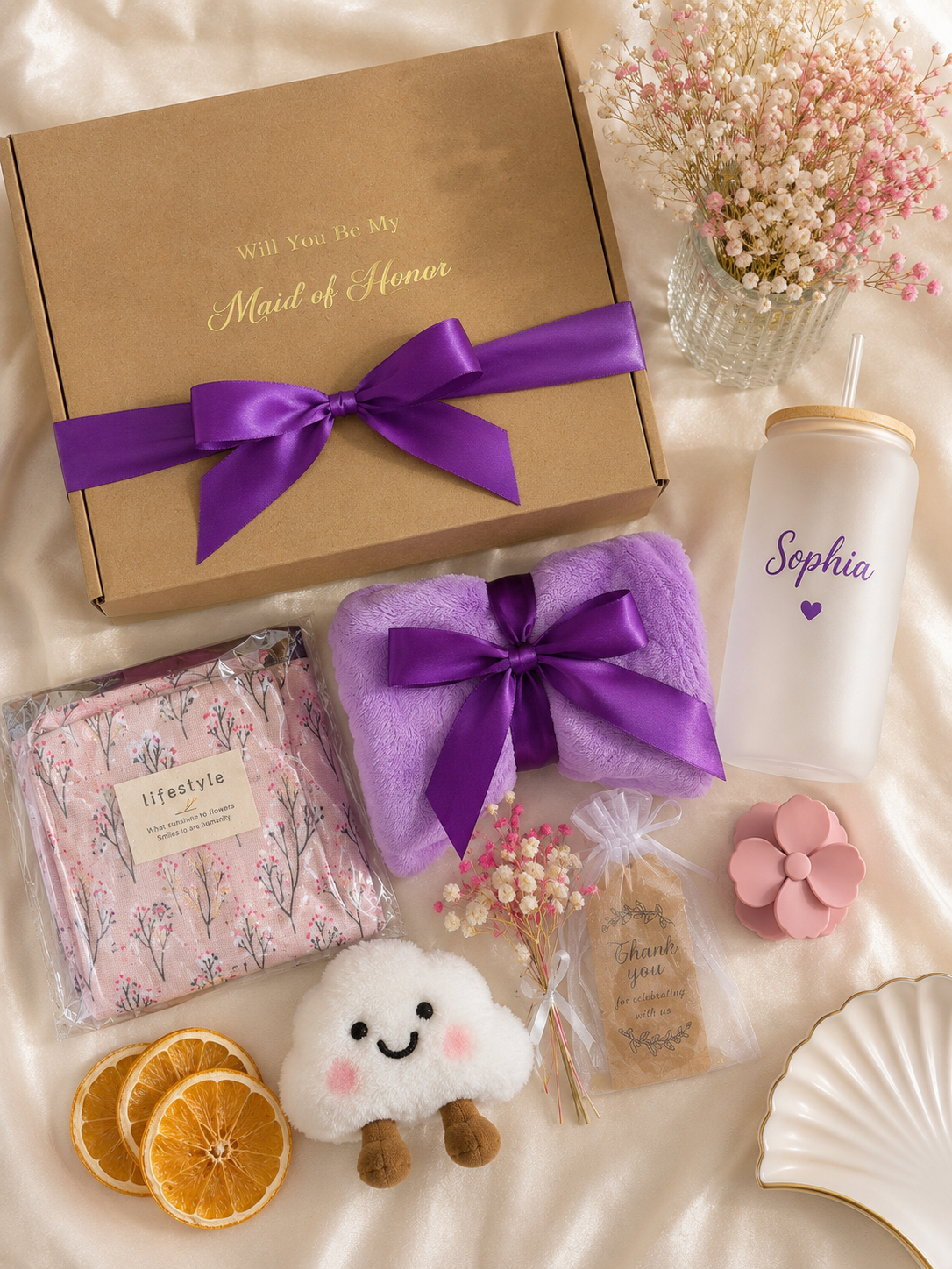 Bridesmaid Proposal Gift Box | Will You Be My Maid of Honor Gift Set | Personalized Bridesmaid Box