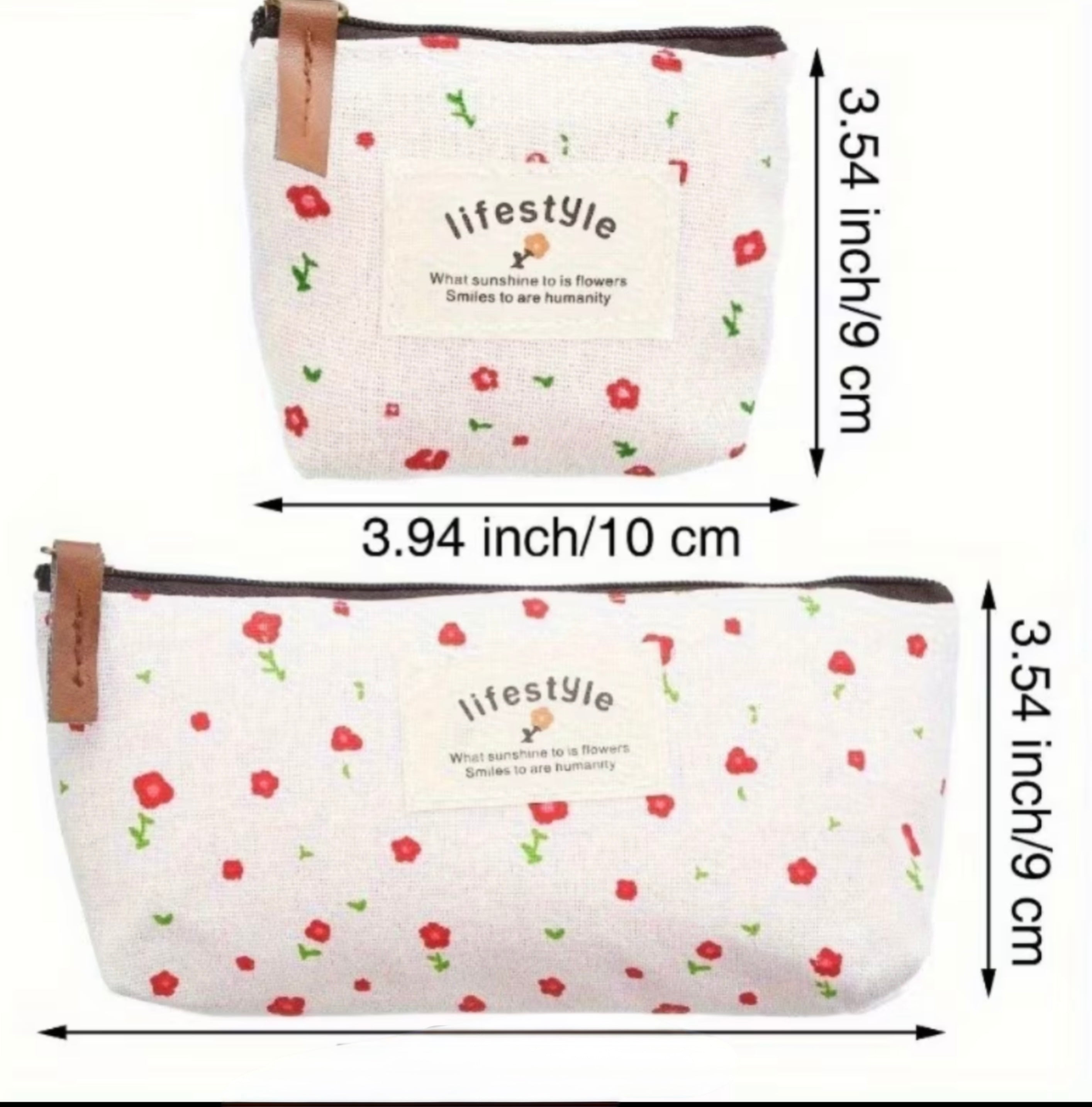Floral Makeup Bag Set for Women – Large & Small Cosmetic Pouch Travel Organizer