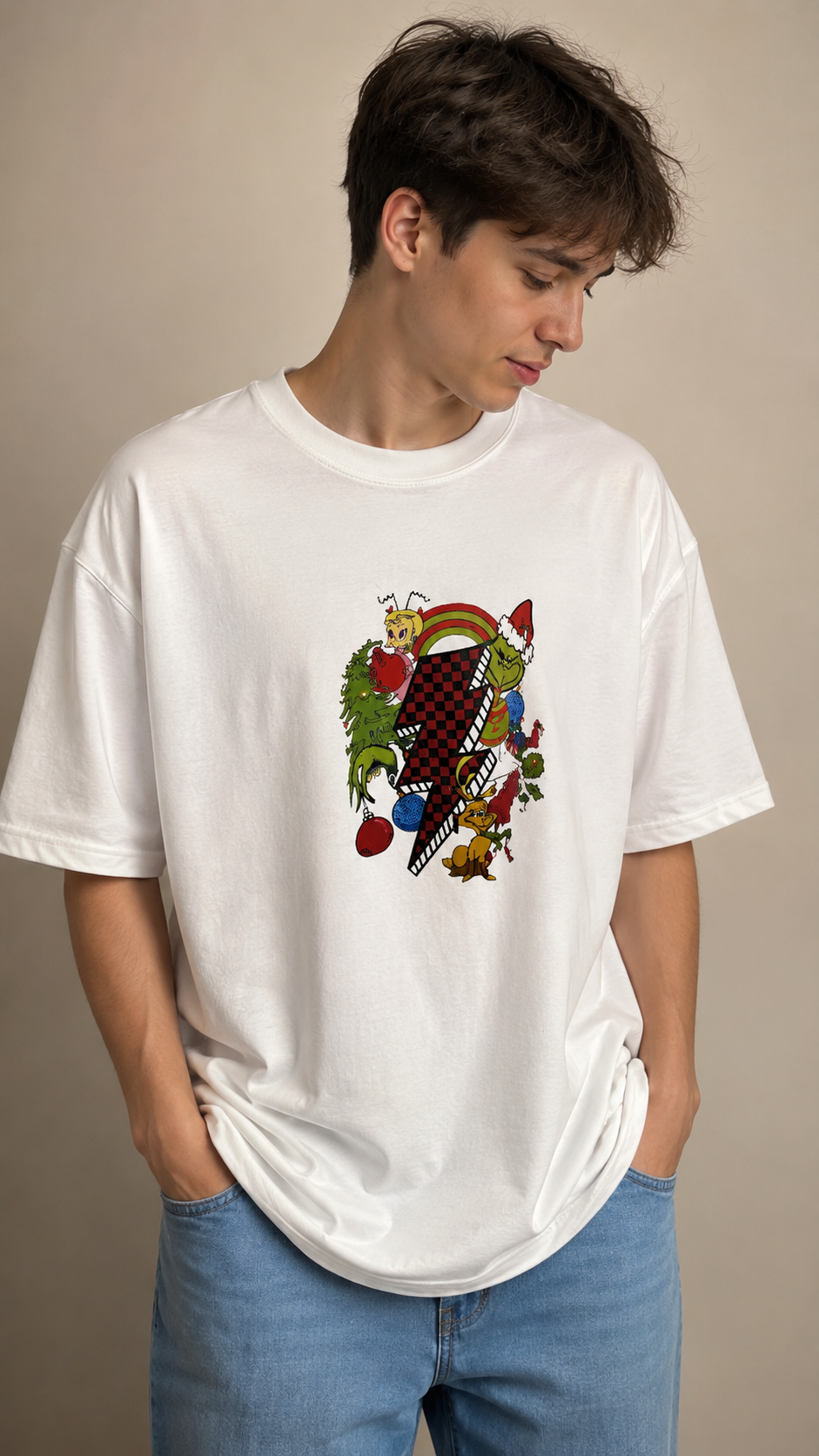 Funny Grinch Fan Oversized T-Shirt | Unisex Graphic Tee