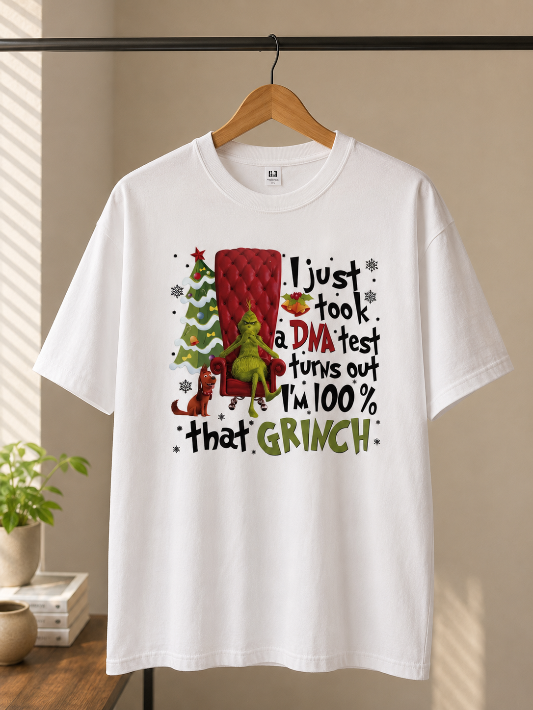 Funny Grinch Inspired Graphic T-Shirt | Unisex Oversized Tee | Gift for Grinch Fans