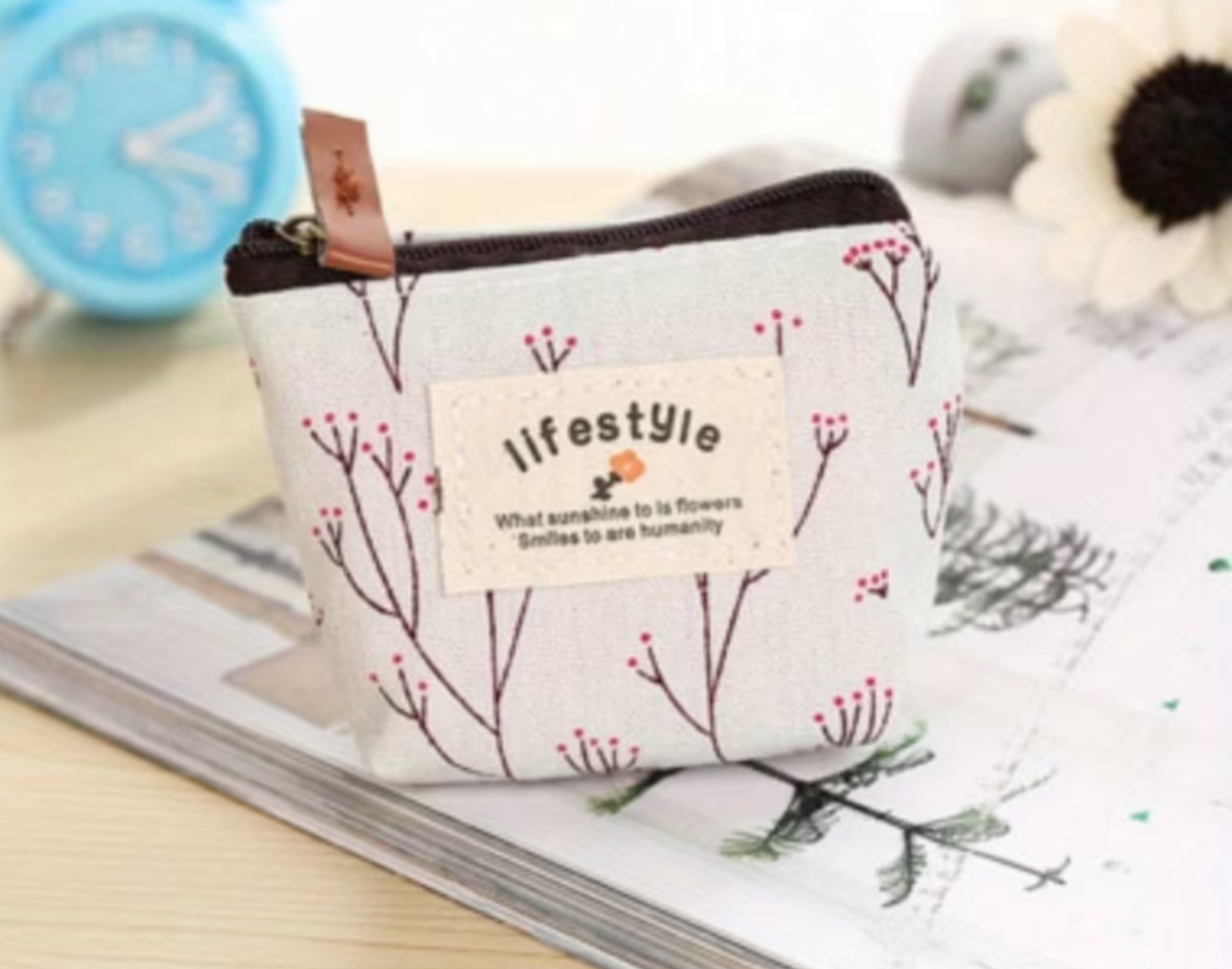 Floral Makeup Bag Set for Women – Large & Small Cosmetic Pouch Travel Organizer
