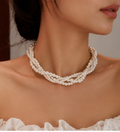 Elegant Pearl Choker Necklace for Women | Vintage Beaded Jewelry