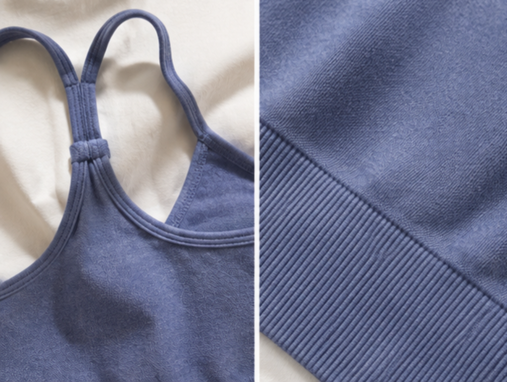 Women’s Seamless Sports Bra – Ribbed Activewear Top