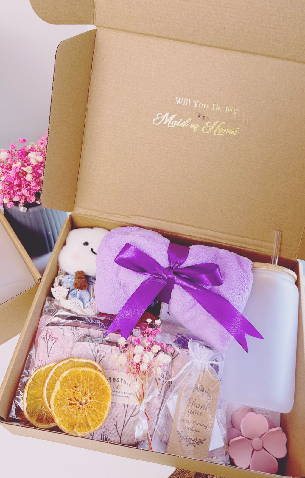 Bridesmaid Proposal Gift Box | Will You Be My Maid of Honor Gift Set | Personalized Bridesmaid Box