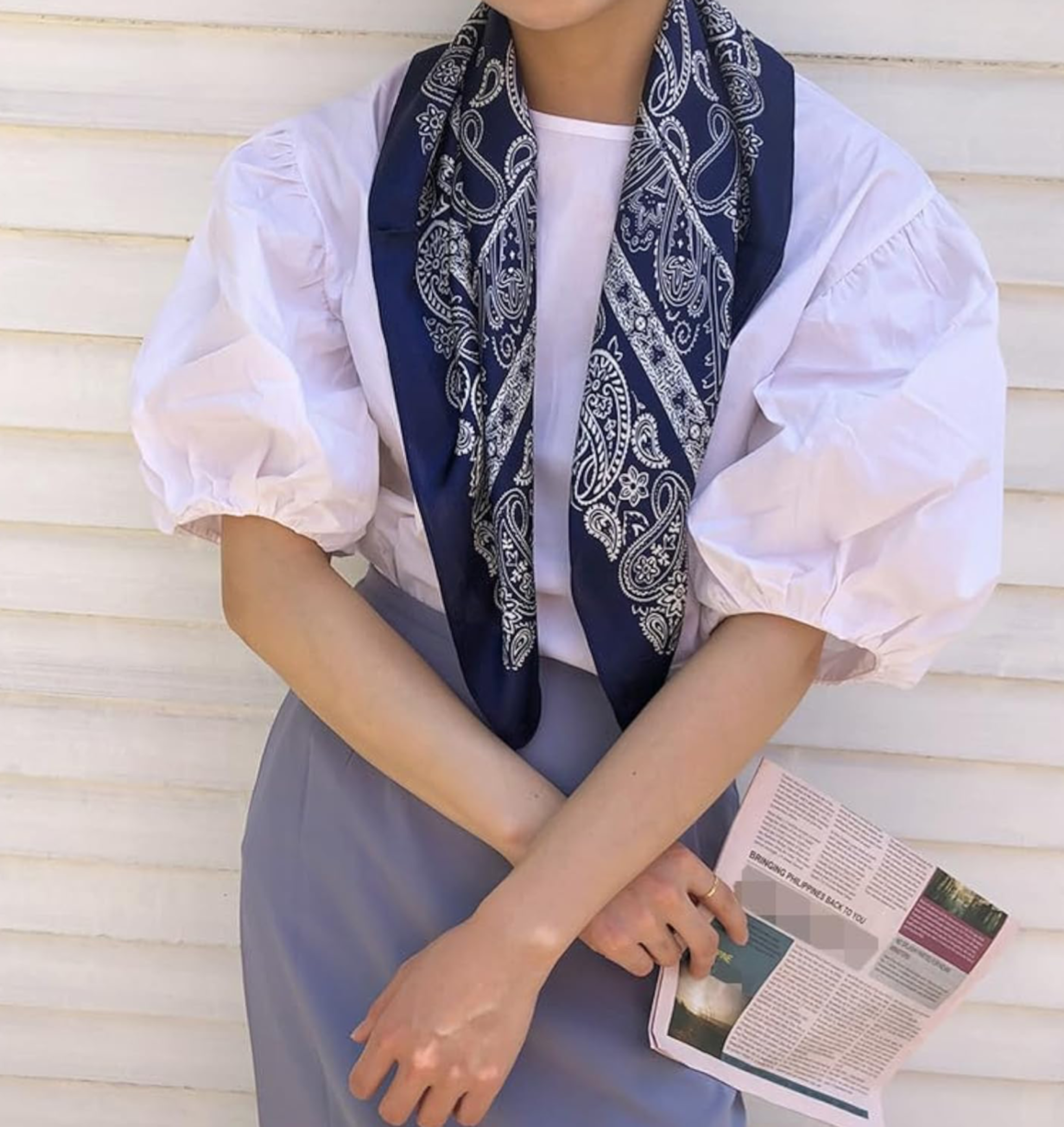 Vintage Satin Hair Scarf for Women