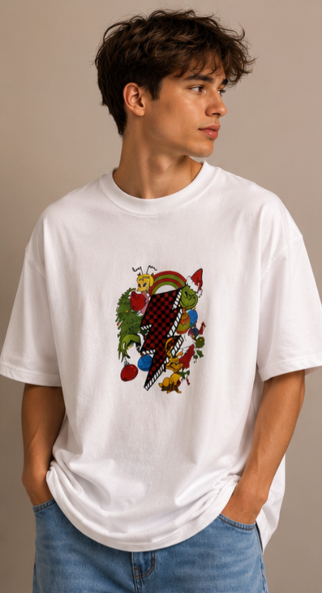 Funny Grinch Fan Oversized T-Shirt | Unisex Graphic Tee