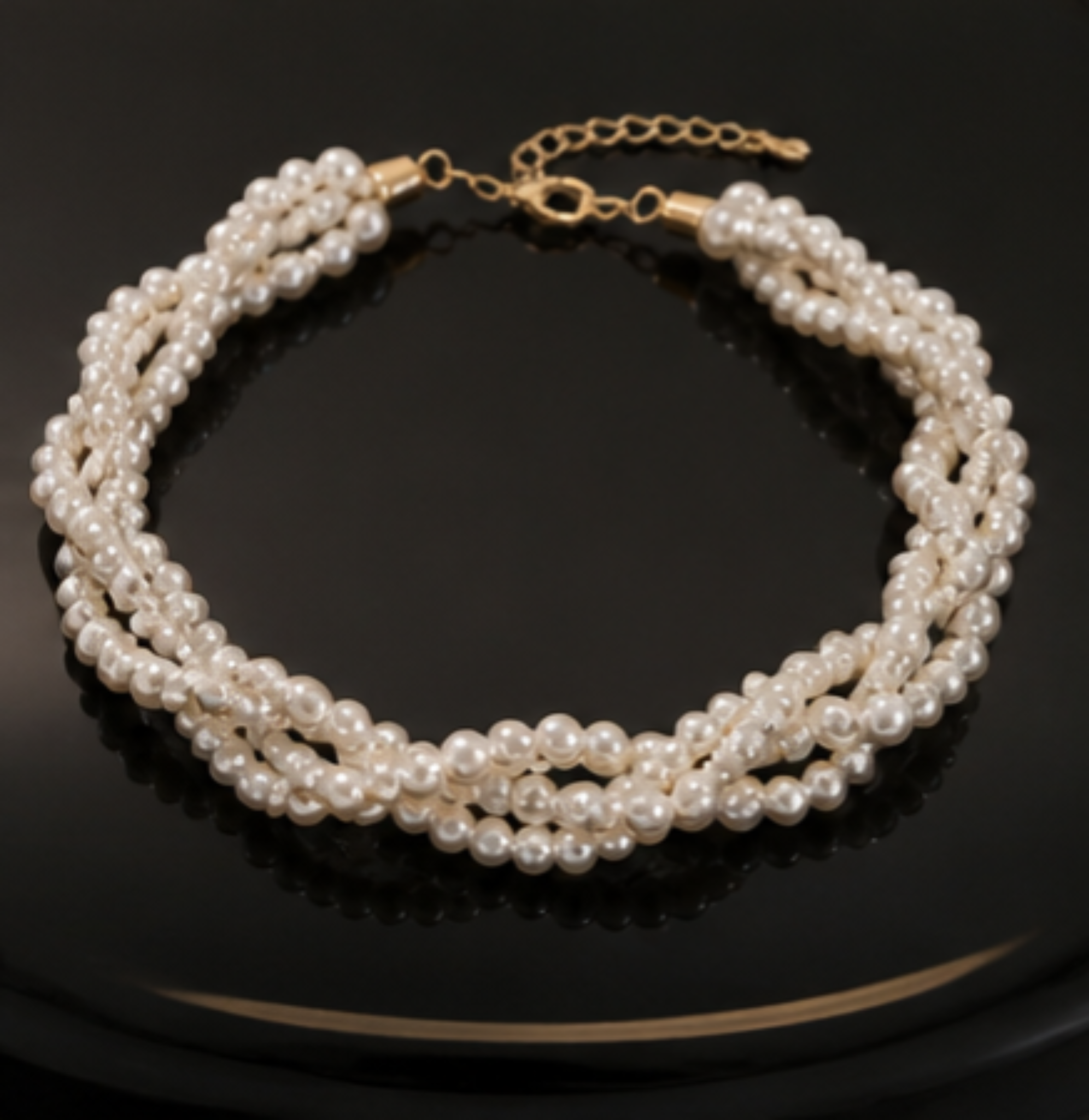 Elegant Pearl Choker Necklace for Women | Vintage Beaded Jewelry