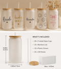 Custom Frosted Glass Cup with Lid & Straw – Personalized Aesthetic Tumbler