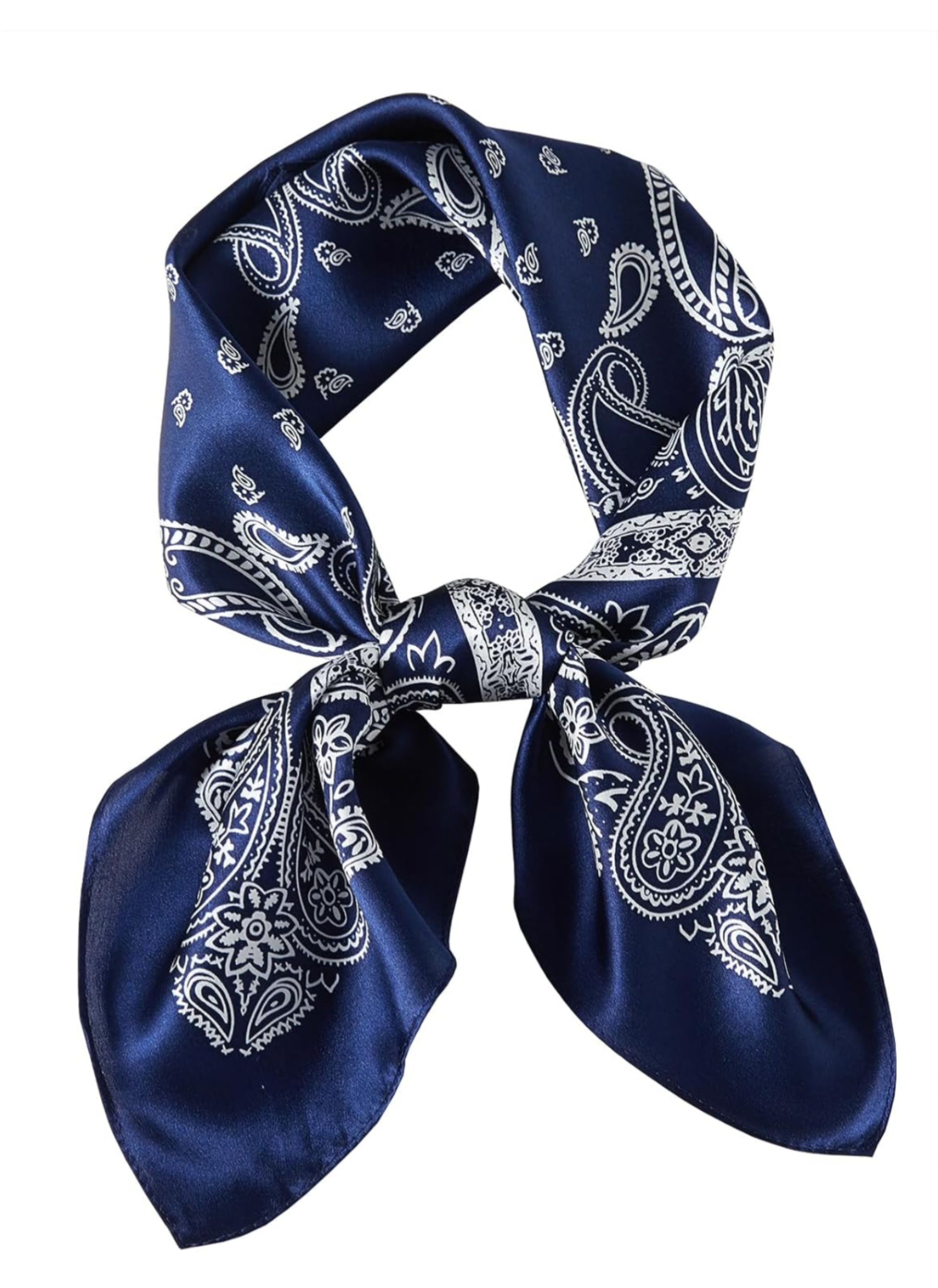 Vintage Satin Hair Scarf for Women