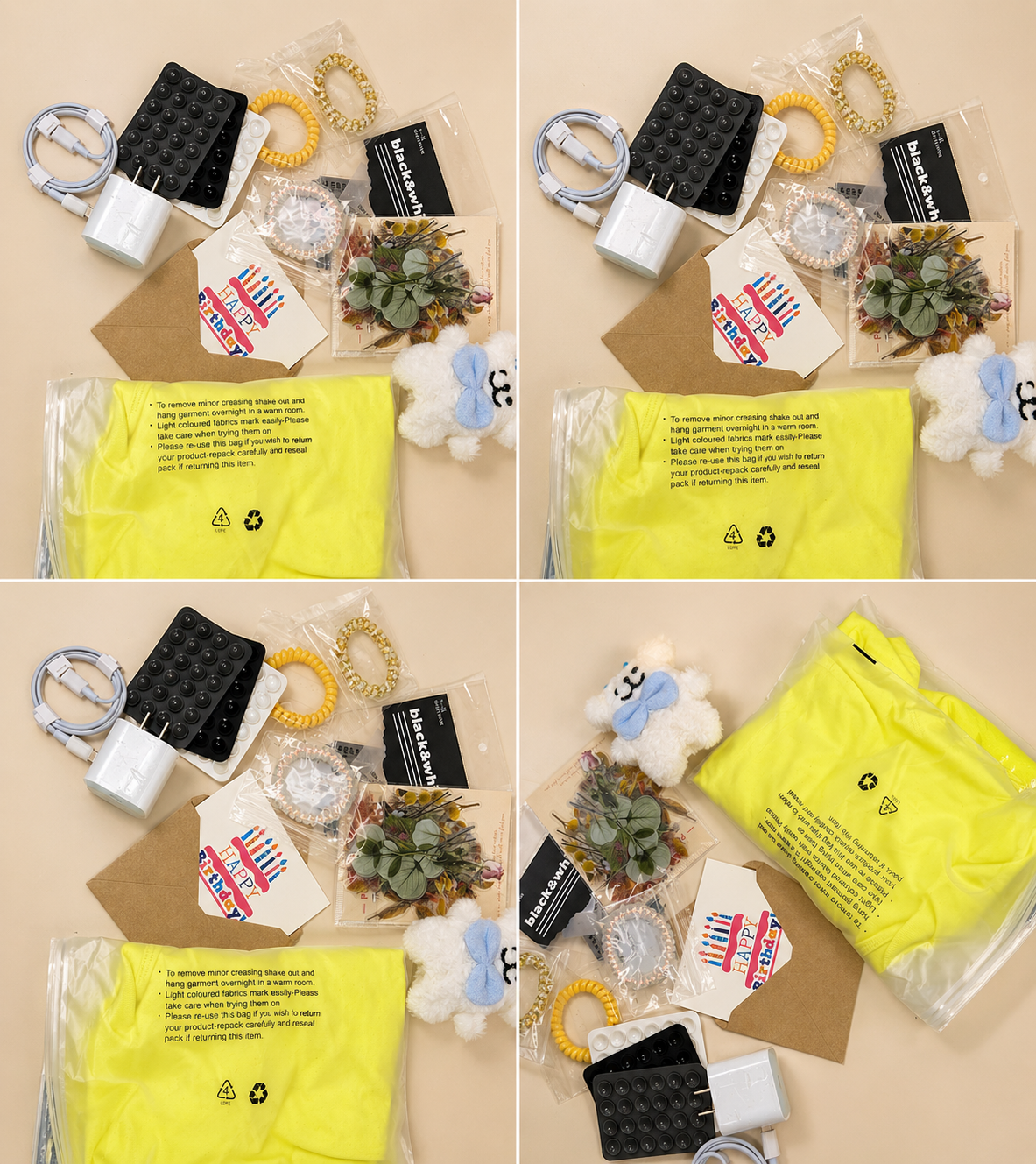 Bright Gift Box Set – Cute Accessories, Phone Cable, Plush Charm & More