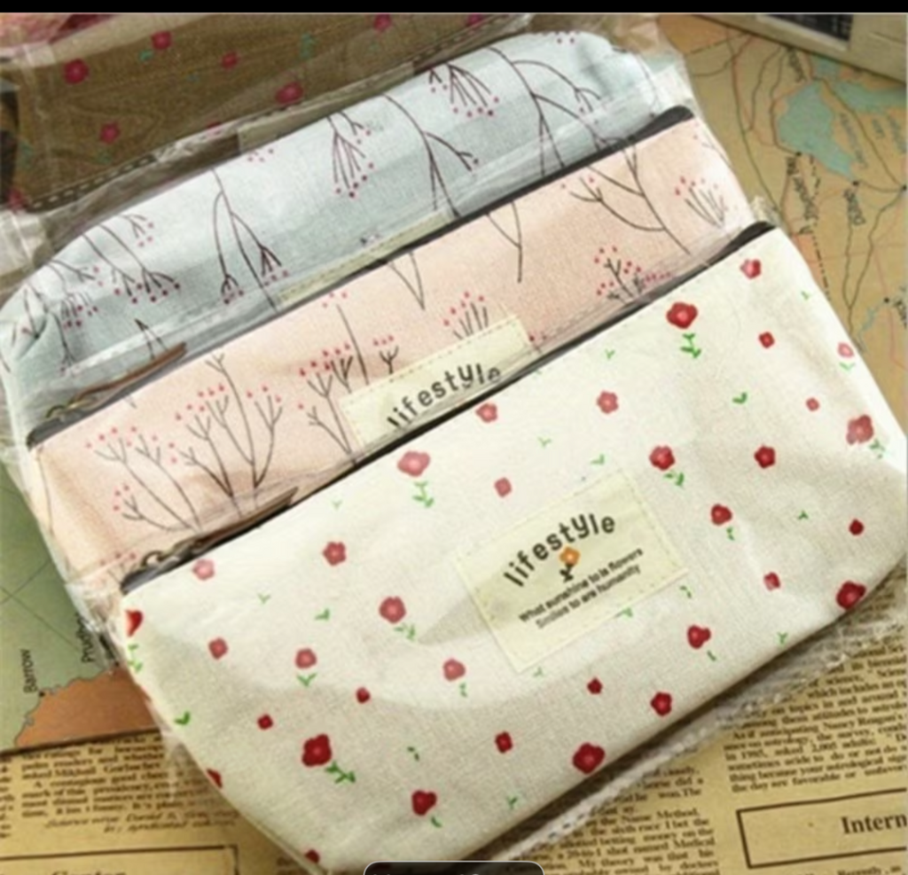Floral Makeup Bag Set for Women – Large & Small Cosmetic Pouch Travel Organizer