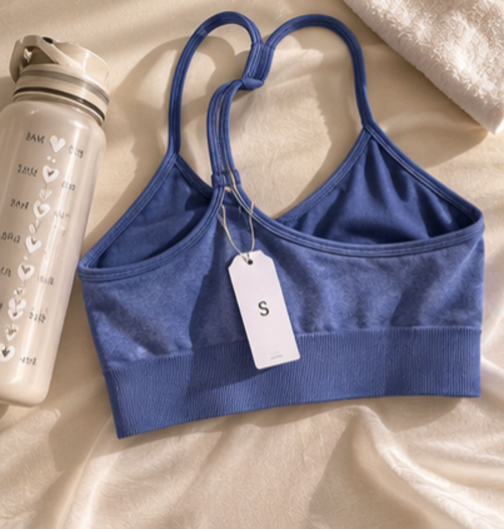 Women’s Seamless Sports Bra – Ribbed Activewear Top