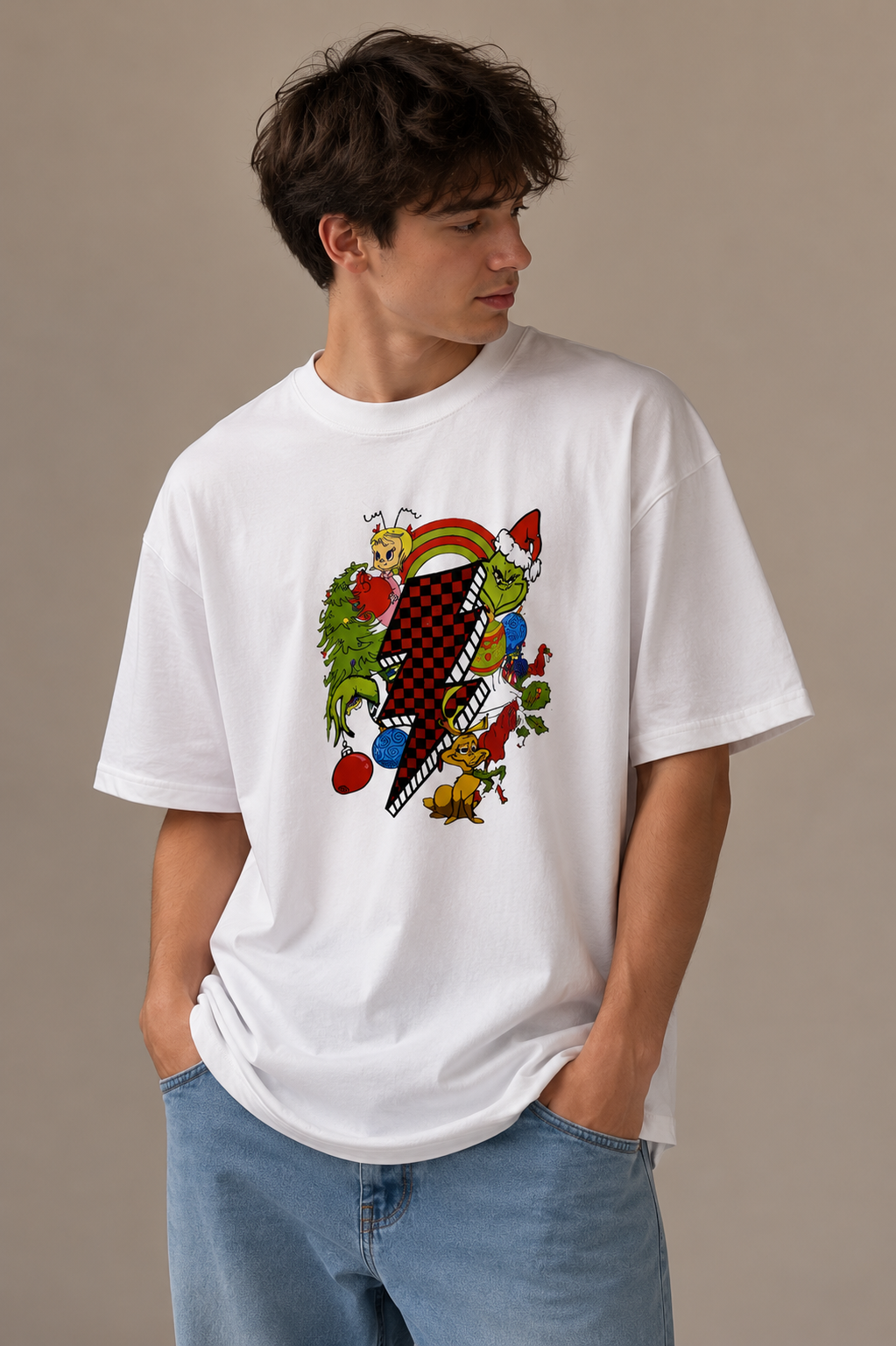 Funny Grinch Fan Oversized T-Shirt | Unisex Graphic Tee