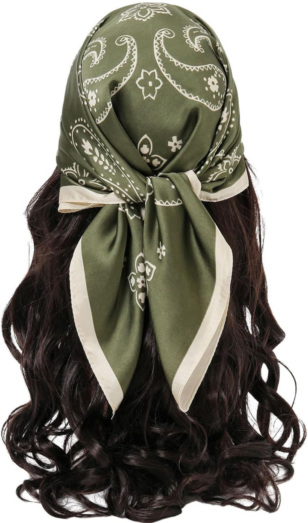 Vintage Satin Hair Scarf for Women