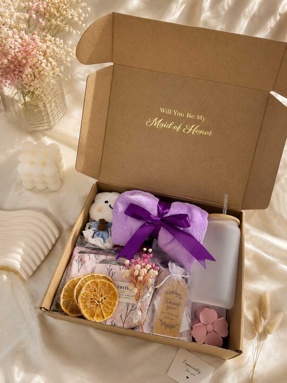 Bridesmaid Proposal Gift Box | Will You Be My Maid of Honor Gift Set | Personalized Bridesmaid Box