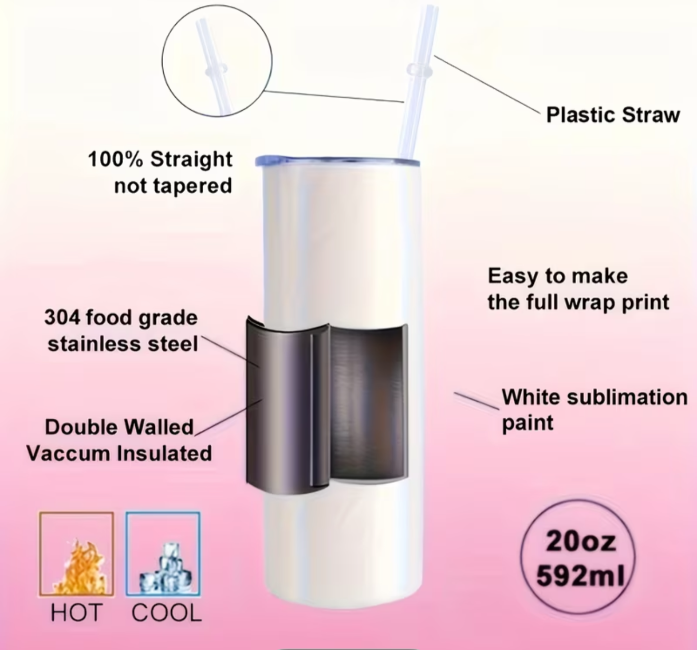 Personalized 20 oz Stainless Steel Tumbler | Custom Name Tumbler | Custom Gift | Bridesmaid Gift | Teacher Gift
