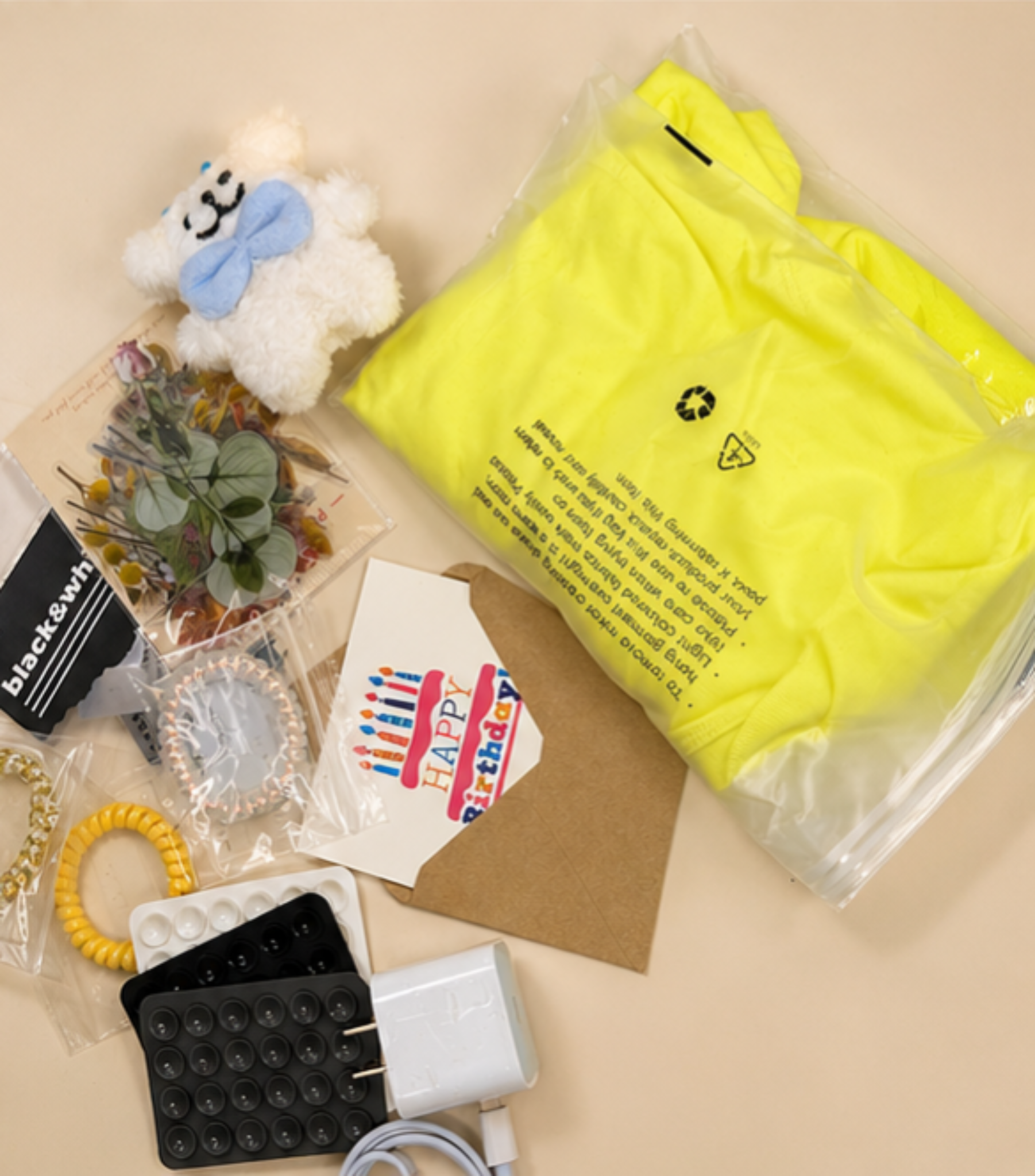 Bright Gift Box Set – Cute Accessories, Phone Cable, Plush Charm & More